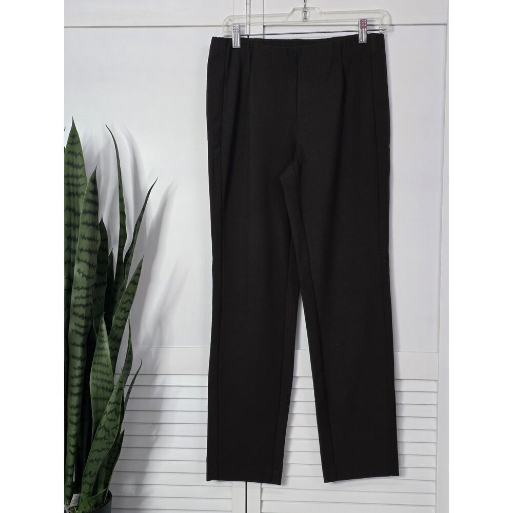 J. Jill Ponte Pull On Pant Womens Small Brown Slim Straight Leg Elastic Waist